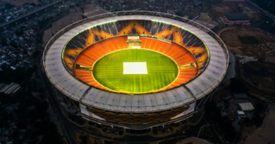 An areal view of Narendra Modi Stadium which will host the ICC Men's Cricket World Cup final